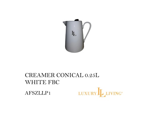 [MHT-000382] CREAMER CONICAL 0.25L WHITE FBC