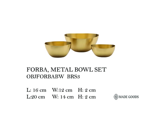 [MHT-004664] FORBA, METAL BOWL SET