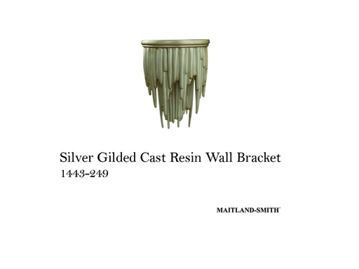 [MHT-003438] SILVER GILDED CAST RESIN WALL BRACKET