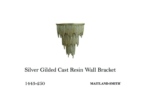 [MHT-003439] SILVER GILDED CAST RESIN WALL BRACKET