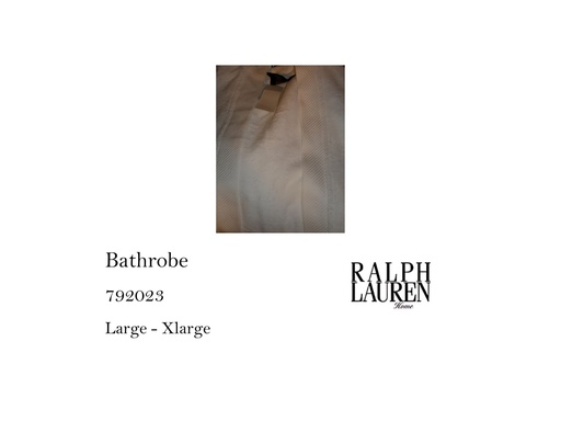 [MHT-001924] CLBIGPLA BURNOOSE BATH ROBE
