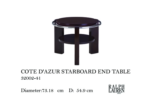 [MHT-002074] COTE D'AZUR STARBOARD END TABLE