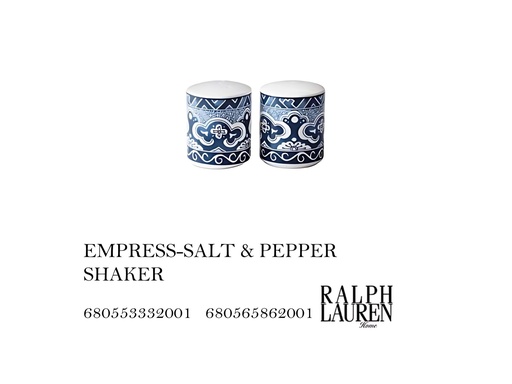 [MHT-002260] EMPRESS-SALT & PEPPER SHAKER