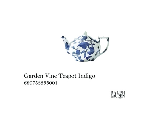 [MHT-002362] Garden Vine Teapot Indigo
