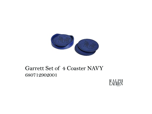 [MHT-002367] Garrett Set of 4 Coaster NAVY