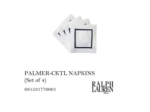 [MHT-003089] PALMER-CKTL NAPKINS SET OF 04