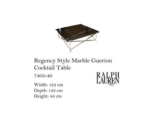 [MHT-003266] REGENCY STYLE MARBLE GUERIDON COCKTAIL TABLE