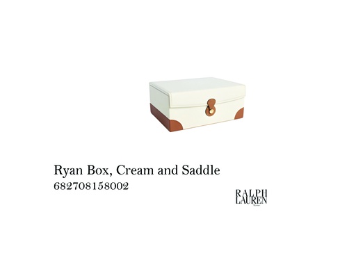 [MHT-003350] Ryan Box, Cream and Saddle