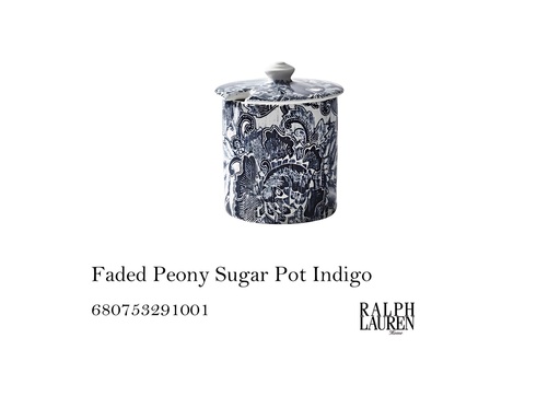 [MHT-004148] Faded Peony Sugar Pot Indigo