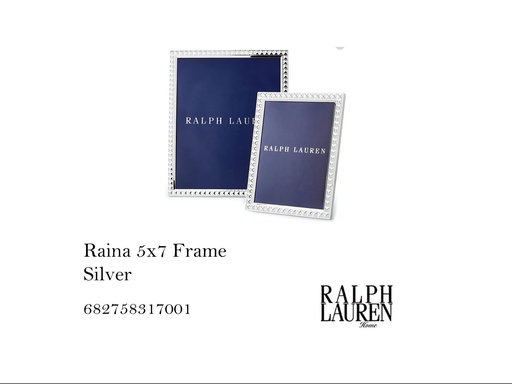 [MHT-004225] Raina 5x7 Frame, Silver