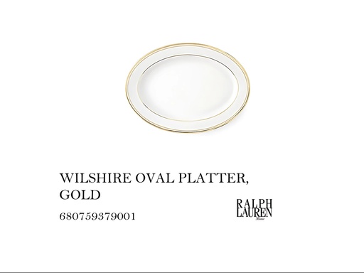 [MHT-004448] WILSHIRE OVAL PLATTER, GOLD