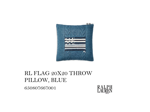 [MHT-004506] RL FLAG, 54X72 THROW, BLUE