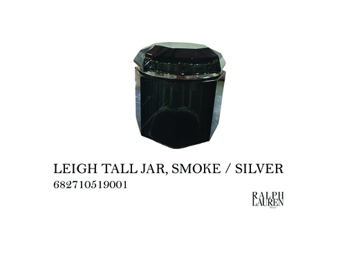 [MHT-004518] LEIGH TALL JAR, SMOKE / SILVER