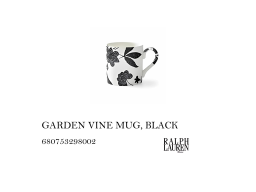 [MHT-004558] GARDEN VINE MUG, BLACK