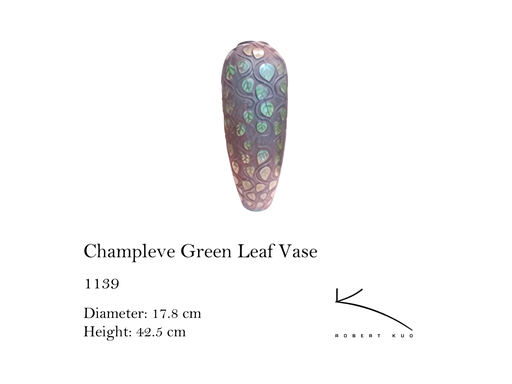 [MHT-001822] CHAPLAVE GREEN LEAF VASE