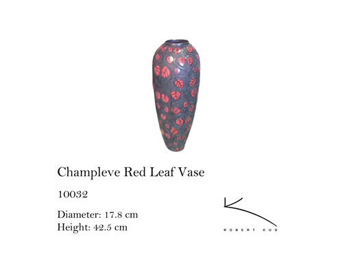 [MHT-001823] CHAPLAVE RED LEAF VASE
