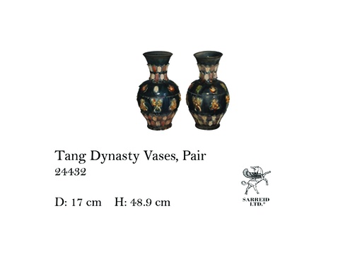 [MHT-003605] TANG DYNASTY VASES, PAIR