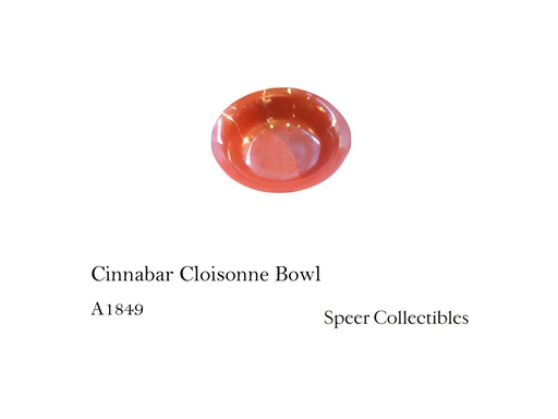 [MHT-001847] CINNABAR CLOISONNE BOWL