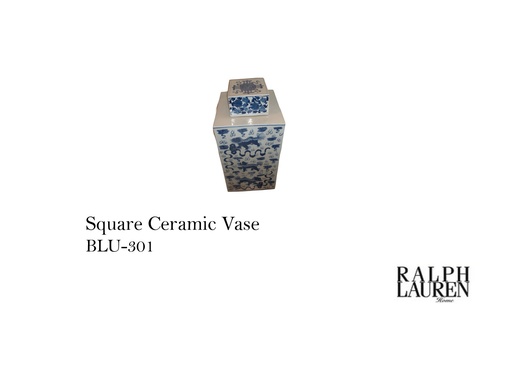 [MHT-003502] SQUARE CREMIC VASE