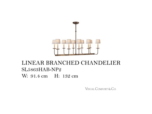 [MHT-002703] LINEAR BRANCHED CHANDELIER