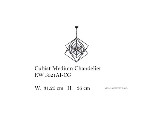 [MHT-004307] Cubist Medium Chandelier